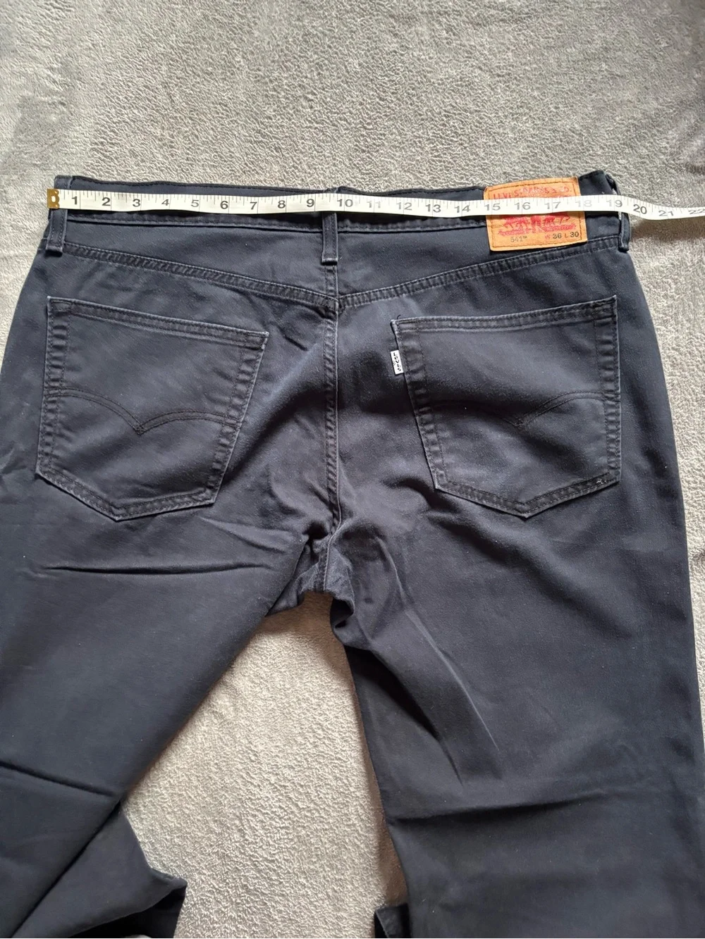 Levi's 541 Jeans Mens 36x30 Gray Tapered Performance Denim Charcoal Wash Pants